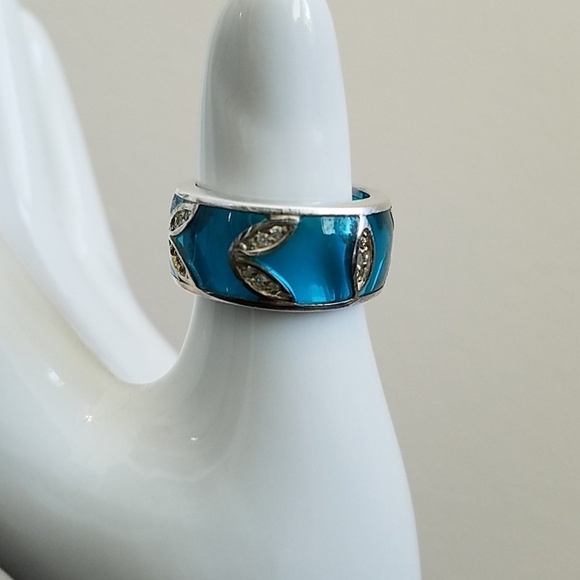 Sterling Silver Blue Ring - Picture 1 of 5